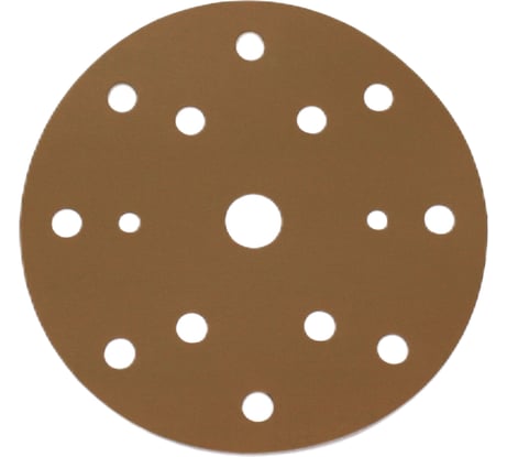 Шлифовальный круг В312TV 150 мм, на липучке, 15 отверстий, золотистый, Р600 R2R 2020-44318