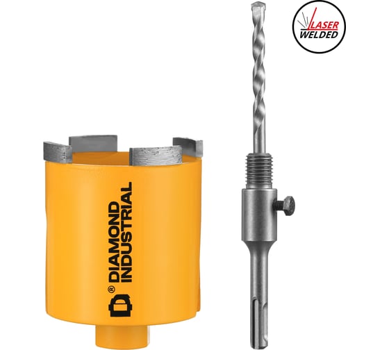 Коронка алмазная по бетону 72 мм SDS+ в сборе Diamond Industrial DIDCC72