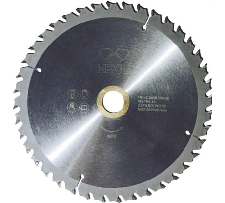 Диск пильный по дереву (184x30/20 мм; z40) KEOS WB184.40