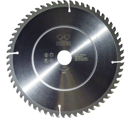 Диск пильный по дереву (260x30 мм; z60) KEOS WB260.60