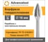 Бор-фреза твердосплавная форма G (парабола с заостренным концом) d16x25хL65 мм, хв-к 6 мм Advancetool ADT-16XB6G 9