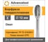 Бор-фреза твердосплавная форма E (овал) d12x20хL60 мм, хв-к 6 мм Advancetool ADT-12XB6E 9