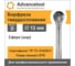 Бор-фреза твердосплавная форма D (сфера) d12x10.8хL51 мм, хв-к 6 мм Advancetool ADT-12XB6D 9