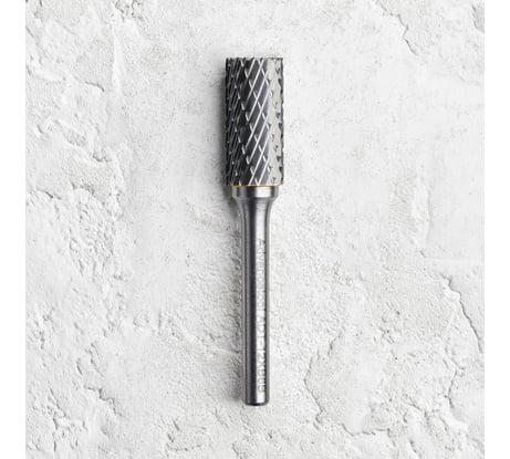 Бор-фреза твердосплавная форма B (цилиндр с режущим торцом) d10x20хL60 мм, хв-к 6 мм Advancetool ADT-10XB6B