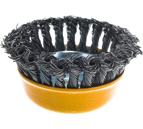 Щетка для УШМ 100 мм, М14, чашка, крученая проволока 0.8 мм Ultima 117017