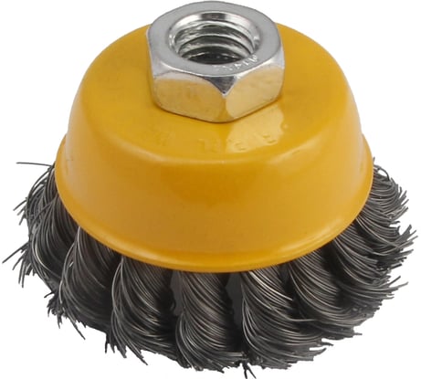 Щетка для УШМ 125 мм, М14, чашка, крученая проволока 0.8 мм Ultima 117019