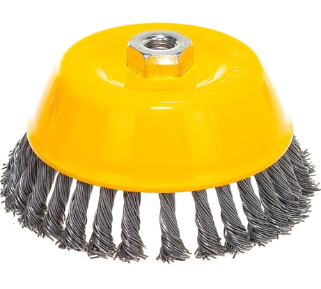 Щетка для УШМ 150 мм, М14, чашка, крученая проволока 0.8 мм Ultima 117020