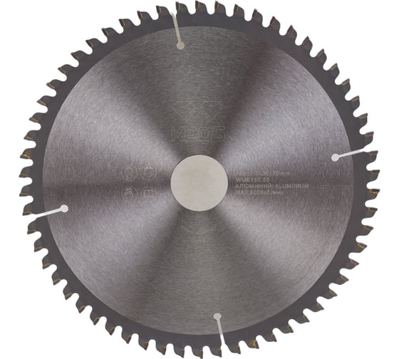 Диск пильный по цветным металлам и ламинату (190x30/20 мм; Z58) KEOS WMB190.58