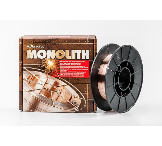Проволока сварочная Св-08Г2С (1 кг; 0.8 мм) с омедненной поверхностью Monolith 19696