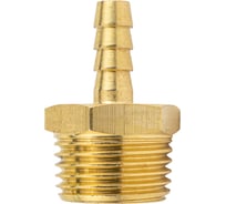 Штуцер пневматический наруж. резьба 1/2"- елочка 6 мм Partner PA-MH08/04(9237)