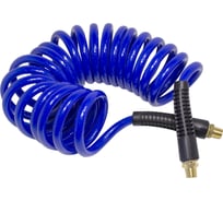 Шланг витой полиуретановый 6.5x10 мм, 5 м, с резьбовыми наконечниками 1/4", для воздуха Partner PA-AHC-48A(9411)