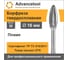 Бор-фреза твердосплавная форма H (пламя) 16x36х76 мм, хв-к 6 мм Advancetool ADT-16XB6H 9