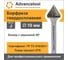 Бор-фреза твердосплавная форма J (зенкер с вершиной 60) 10x8.7х53 мм, хв-к 6 мм Advancetool ADT-10XB6J 2