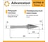 Бор-фреза твердосплавная форма M (конус) 12x25х65 мм, хв-к 6 мм Advancetool ADT-12XB6M 8