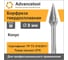 Бор-фреза твердосплавная форма M (конус) 8x17х57 мм, хв-к 6 мм Advancetool ADT-8XB6M 2