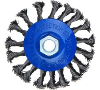 Щетка металлическая для УШМ 100 мм, М14, крученая (тарелка) РОКОТ 679-024