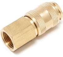 Быстроразъем пневматический с клапаном с внутренней резьбой 1/4", латунь Partner PA-BSE1-2SF(7450)