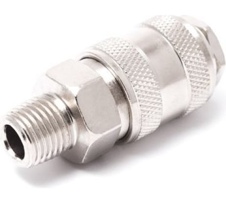Быстроразъем пневматический с клапаном с наружной резьбой 1/4" Partner PA-SE1-2SM(9211)
