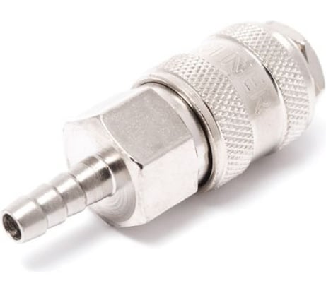 Быстроразъем пневматический с клапаном елочка 6 мм Partner PA-SE1-2SH(9214)