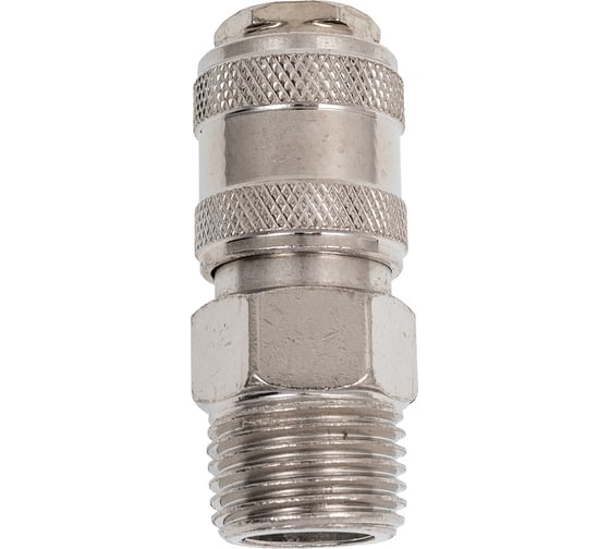 Быстроразъем пневматический с клапаном и наружной резьбой 1/2" Partner PA-SE1-4SM(9213)