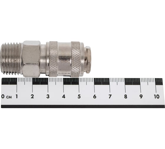 Быстроразъем пневматический с клапаном и наружной резьбой 1/2" Partner PA-SE1-4SM(9213)