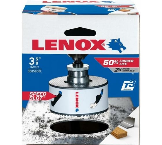 Коронка биметаллическая Т3 58L 1/BX (92 мм; 3 5/8") Lenox 3005858L