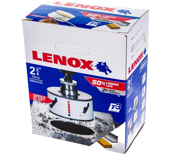 Коронка биметаллическая Т3 44L 1/BX (70 мм; 2 3/4") Lenox 3004444L