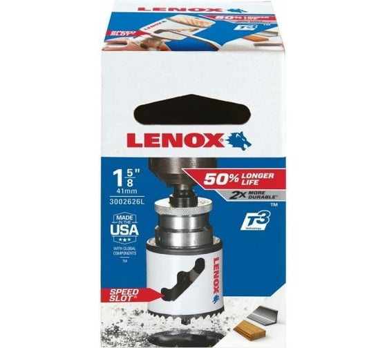 Коронка биметаллическая Т3 26L 1/BX (41 мм; 1 5/8) Lenox 3002626L