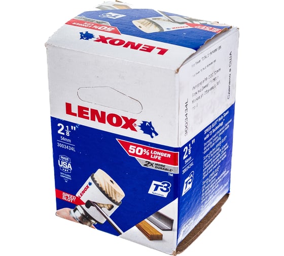 Коронка биметаллическая Т3 34L 1/BX (54 мм; 2 1/8) Lenox 3003434L