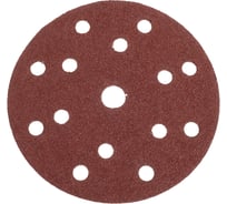 Шлифовальный круг 150 мм, Р40, 15 отверстий, красный, 10 шт Vitatools R-150-P40-10-15
