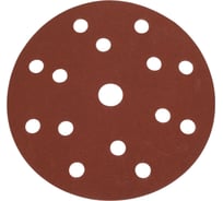 Шлифовальный круг 150 мм, Р240, 15 отверстий, красный, 10 шт Vitatools R-150-P240-10-15
