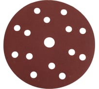 Шлифовальный круг 150 мм, Р320, 15 отверстий, красный, 10 шт Vitatools R-150-P320-10-15