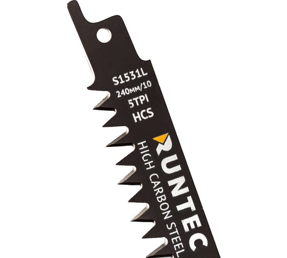Полотно для сабельной пилы по дереву S 1531 L, HCS, 240 мм, 5 шт RUNTEC RT-S1531L