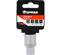 Головка торцевая 6 граней, 10 мм, 1/2"DR, хром-ванадий ЕРМАК 736-222