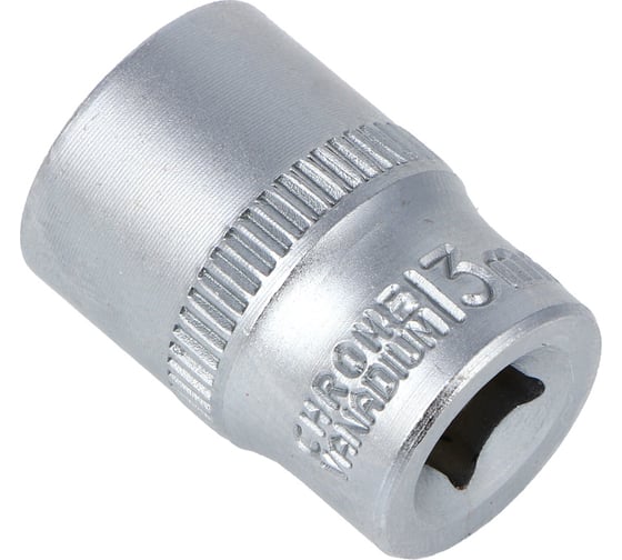 Головка торцевая 6 граней, 13 мм, 1/4"DR, хром-ванадий ЕРМАК 736-233