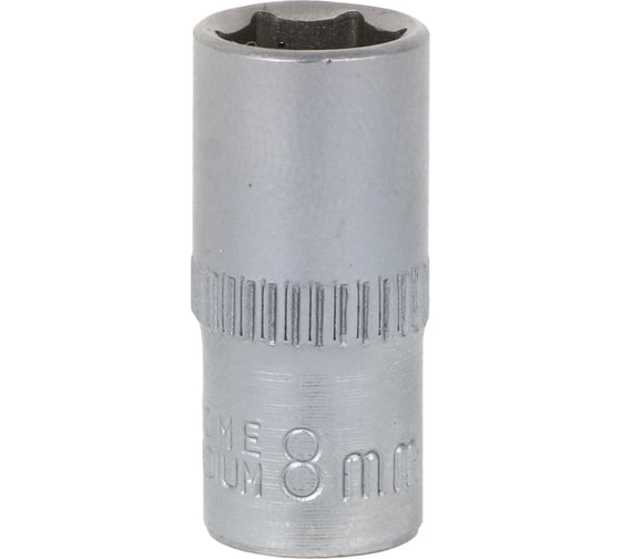 Головка торцевая 6 граней, 8 мм, 1/4"DR, хром-ванадий ЕРМАК 736-230