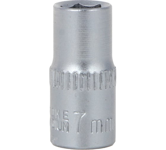 Головка торцевая 6 граней, 7 мм, 1/4"DR, хром-ванадий ЕРМАК 736-229