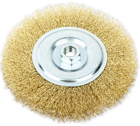 Щетка плоская (150 мм; посадка M14; латунированная проволока) для УШМ ARNEZI R8043150