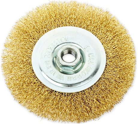 Щетка плоская (125 мм; посадка M14; латунированная проволока) для УШМ ARNEZI R8043125