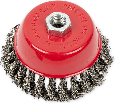 Щетка чашка (100 мм; посадка M14; стальная витая проволока) для УШМ ARNEZI R8047100