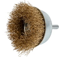 Щетка чашка со шпилькой (65 мм; латунированная проволока) для дрели ARNEZI R8041165