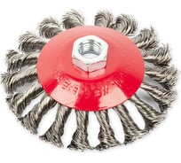 Щетка конусная (115 мм; посадка M14; стальная витая проволока) для УШМ ARNEZI R8048115