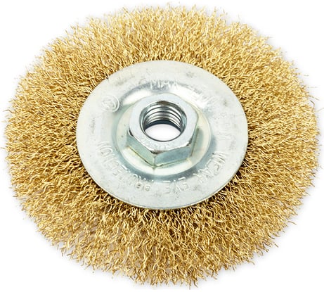 Щетка плоская (100 мм; посадка M14; латунированная проволока) для УШМ ARNEZI R8043100