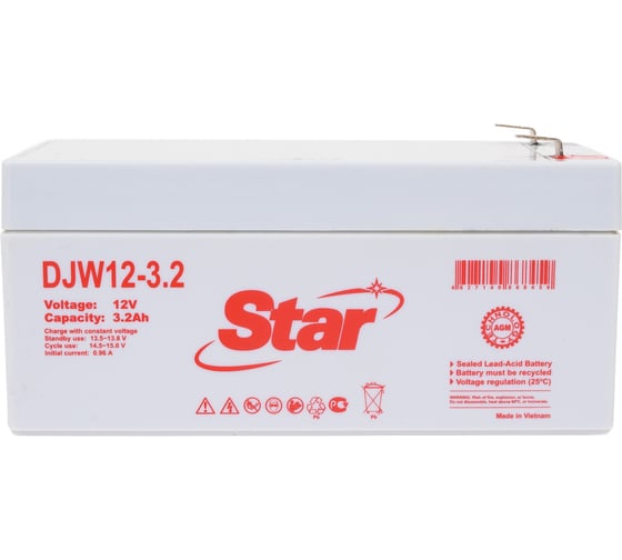 Аккумулятор для ИБП DJW12-3.2 12 В, 3.2 А*ч Star УТ-00002524