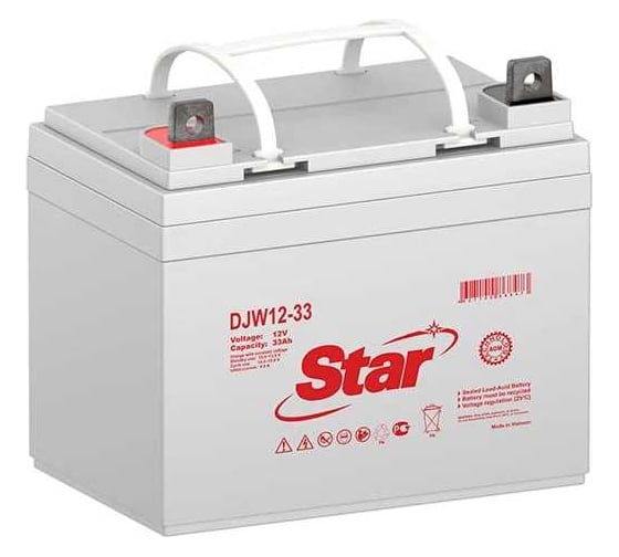 Аккумулятор для ИБП DJW12-33 12 В, 33 А*ч Star УТ-00002526 1