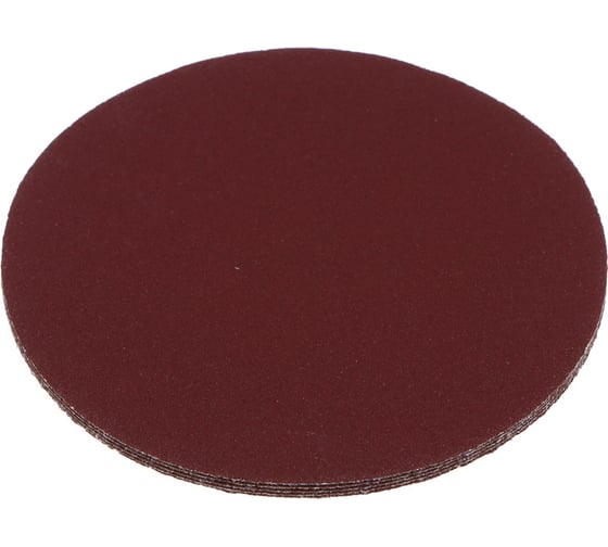 Круг шлифовальный из абразивной бумаги на велкро основе 125 мм, без отверстий, P120, 125 мм, 5 шт ЕРМАК 608-012 1