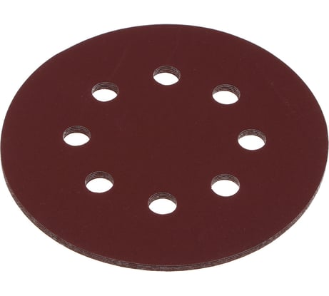 Круг шлифовальный из абразивной бумаги на велкро основе 125 мм, 8 отверстий, P320, 125 мм, 5 шт ЕРМАК 608-007