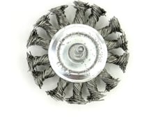 Щетка дисковая жгутовая Д75x13 мм, c хв-м д6x30 мм, ворс нерж. сталь 0.50 мм (код 13-066) EuroBrush EB-D75TSS