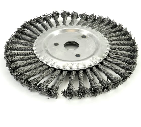 Щетка дисковая жгутовая Д200x13x22.2 мм, ворс сталь 0.50 мм (код 13-065) EuroBrush EB-DST7