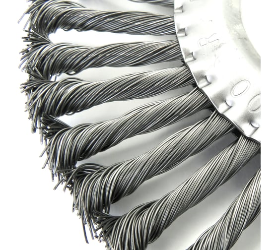 Щетка дисковая жгутовая Д200x13x22.2 мм, ворс сталь 0.50 мм (код 13-065) EuroBrush EB-DST7